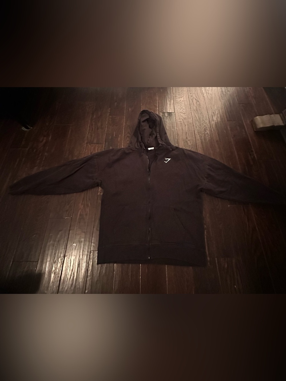 Gymshark Men’s Black Full-Zip Hooded Sweatshirt